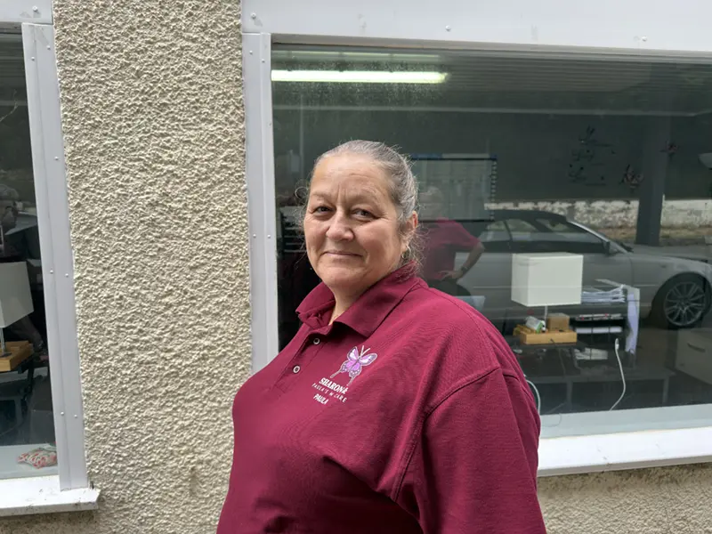 Photograph of Paula Webster, so-owner of Sharon &amp; Paula's Care