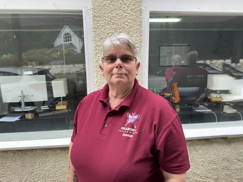 Photograph of Sharon Williams, co-owner of Sharon and Paula's Care